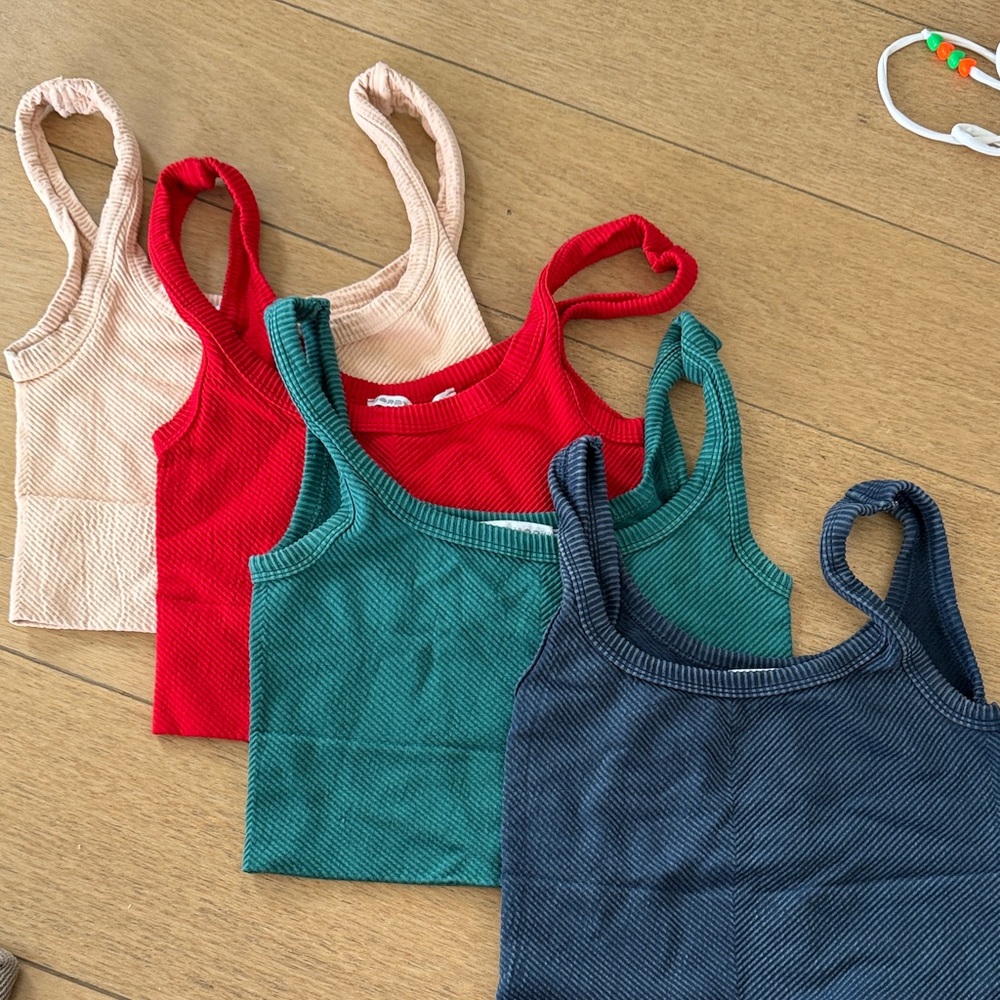 Stylish Women's Tank Tops - Red, Teal, Navy, Peach